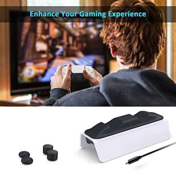 Fast Charging NexiGo PS5 Controller Dock with Thumb Grips