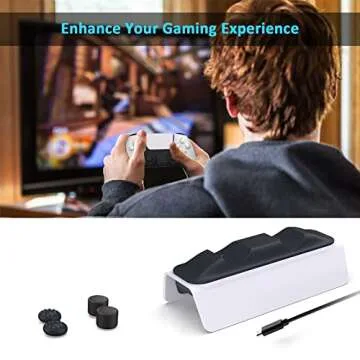 Fast Charging NexiGo PS5 Controller Dock with Thumb Grips