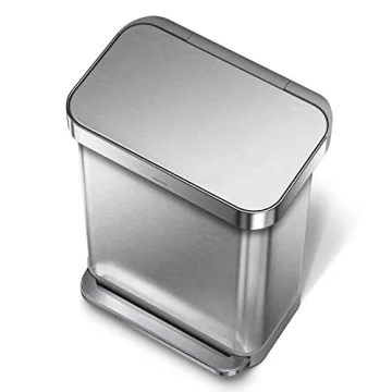 simplehuman Rectangular Kitchen Trash Can 14.5 Gallon