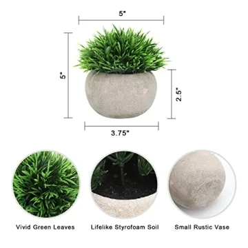 Stylish Small Faux Potted Plants for Home and Office