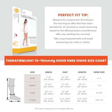 THERAFIRMLIGHT Women's Knee High Compression Stockings