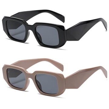 Verfimaci Trendy Rectangle Sunglasses for Stylish Protection