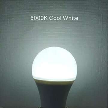 Boxlood Outdoor Dusk to Dawn LED Light Bulb (No Timer Required), Automatic On/Off Light Sensor Bulb, Built-in Photocell Detector, E26 A19 120V 6000K for Porch, Boundary, Garage, Entrance,9W 4 Pack