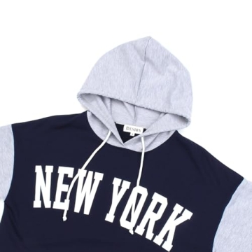 PESION New York Graphic Hoodie for Trendy Women