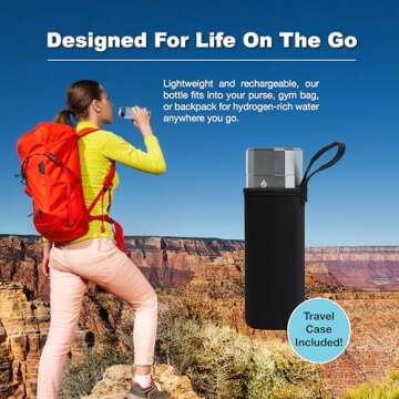 H2YDRATE 6500 ppb Hydrogen Water Bottle Generator - Sleek & Portable