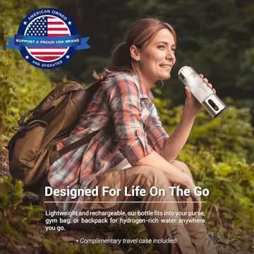 Portable H2ydrate Hydrogen Water Bottle - 6500 ppb Power