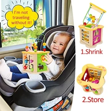 Wooden Baby Activity Cube 6-in-1 Educational Toy for Toddlers