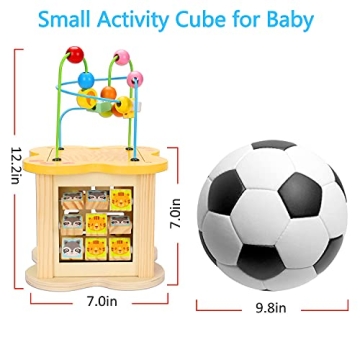 Wooden Baby Activity Cube 6-in-1 Educational Toy for Toddlers