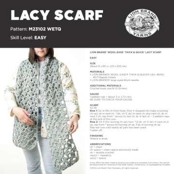 Lion Brand Wool-Ease Thick & Quick Yarn - Soft Bulky Yarn