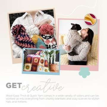 Lion Brand Wool-Ease Thick & Quick Yarn - Soft Bulky Yarn