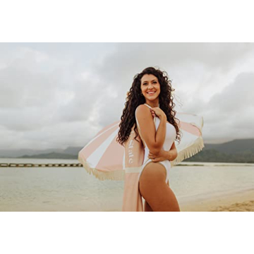 High-Quality Summerland Beach Umbrella with Fringe