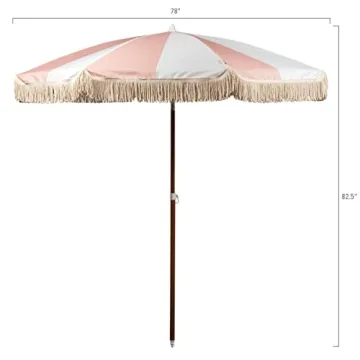 High-Quality Summerland Beach Umbrella with Fringe