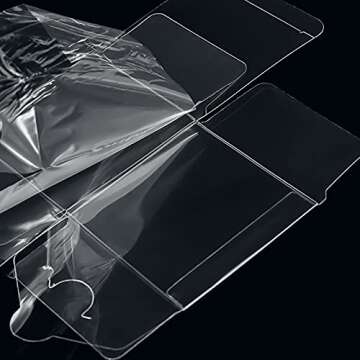 Oomcu 50 Pack Clear Plastic Favor Boxes,Transparent Macaron Cupcake Chocolate Candy Soap Gift Single Individual Packaging Boxes for Christmas Valentine Wedding Party (3" x 3" x 3")