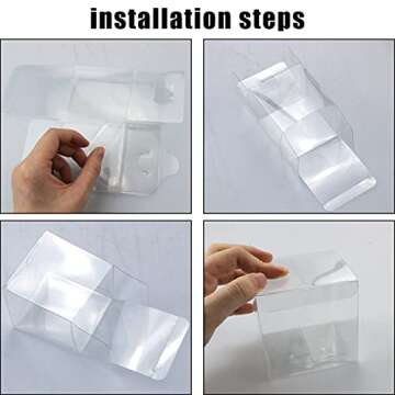 Oomcu 50 Pack Clear Plastic Favor Boxes,Transparent Macaron Cupcake Chocolate Candy Soap Gift Single Individual Packaging Boxes for Christmas Valentine Wedding Party (3" x 3" x 3")