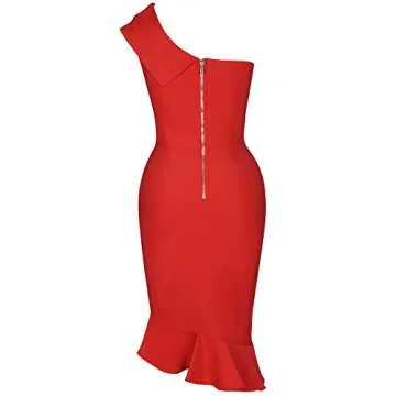 One Shoulder Bandage Dress for Stylish Women