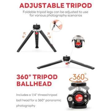 USKEYVISION Smartphone Video Vlogging Kit Metal Microphone Light Tiktok YouTube Podcast Equipment fo...