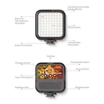 USKEYVISION Smartphone Video Vlogging Kit Metal Microphone Light Tiktok YouTube Podcast Equipment for iPhone 15/14/13 Mini/Pro/Max, Android Smartphone (V-Master)