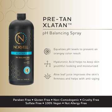 Norvell Pre-Sunless Tanning XLATAN pH Balancing Spray, 1 Liter