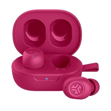 JLab JBuds Mini True Wireless Bluetooth Earbuds + Charging Case, Hot Pink, IP55 Sweat and Dust Proof...