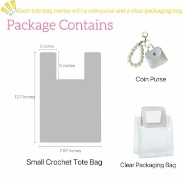 Charming Crochet Tote Bag with Matching Pendant