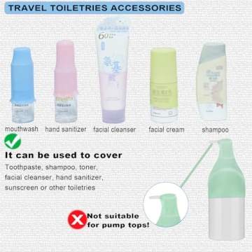 NELSHP Travel Bottle Covers - 8 Pack Silicone Sleeves