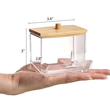 Tbestmax Cotton Swab Holder 7 OZ for Stylish Storage