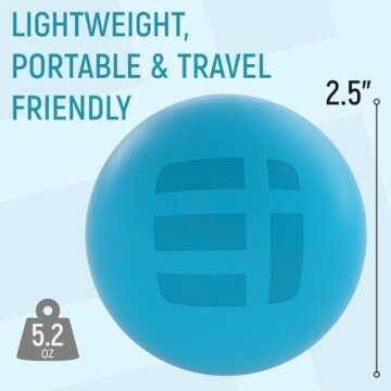 Lacrosse Ball Massage Ball Therapy, Myofascial Release Physical Therapy Balls, Deep Tissue Trigger Point Ball for Back, Foot Massage Ball, Plantar Fasciitis, Firm 2.5" Diameter 2 Pack (Blue, Orange)