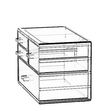 ZHIAI Stackable Storage Drawers, Acrylic Bathroom Counter Organizer Clear Makeup Organizers for Vani...