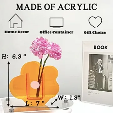 Stylish BLOFLO Acrylic Flower Vase for Home and office