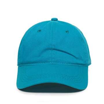 DSGN By DNA Peace Sign Baseball Cap Embroidered Cotton Adjustable Dad Hat Teal
