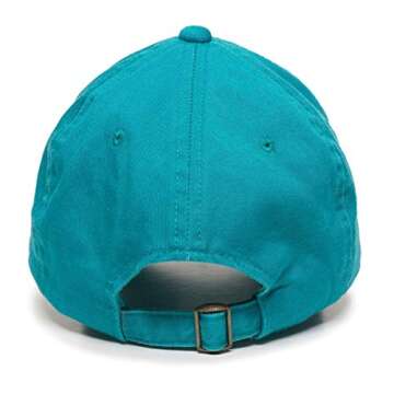 DSGN By DNA Peace Sign Baseball Cap Embroidered Cotton Adjustable Dad Hat Teal