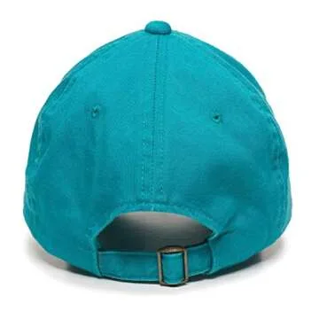 DSGN By DNA Peace Sign Baseball Cap Embroidered Cotton Adjustable Dad Hat Teal