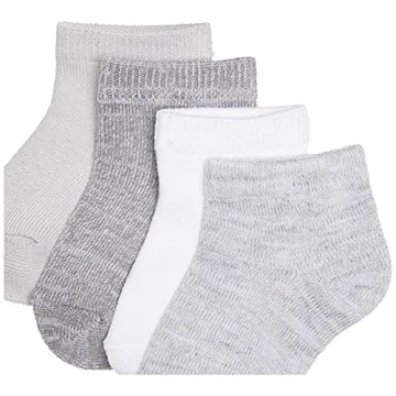Hanes Baby Ultimate Flexy Ankle Socks 8-Pack Grey