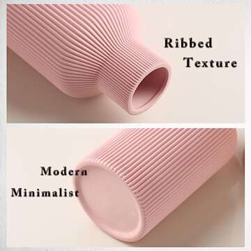 Pink Ceramic Flower Vase for Modern Home Decor
