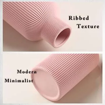 Pink Ceramic Flower Vase for Modern Home Decor