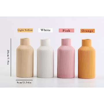 Pink Ceramic Flower Vase for Modern Home Decor