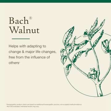Bach Original Flower Remedies, Walnut for Adapting to Change, Natural Homeopathic Flower Essence, Holistic Wellness and Stress Relief, Vegan, 20mL Dropper