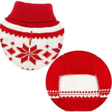 Mihachi Dog Sweater - Winter Coat Apparel Clothes with Colorful Stripes for Cold Weather