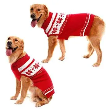 Mihachi Dog Sweater - Winter Coat Apparel Clothes with Colorful Stripes for Cold Weather
