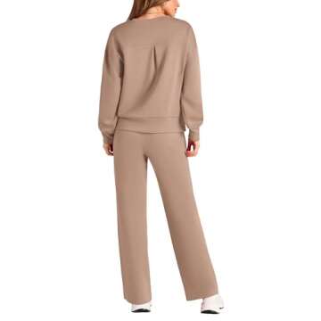 PRETTYGARDEN 2 Piece Outfits For Women 2025 Winter Casual Crewneck Pullover Tops Lounge Pants Sweats...