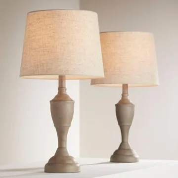 Rustic Farmhouse Accent Table Lamps Set of 2 by 360 Lighting