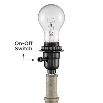 Rustic Farmhouse Accent Table Lamps Set of 2 by 360 Lighting