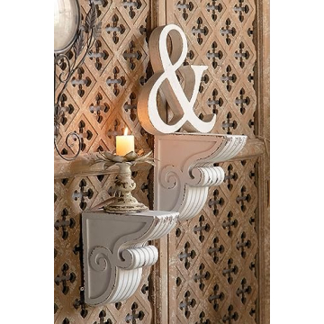 Distressed White Decorative Bookends - Rustic Charm