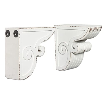Distressed White Decorative Bookends - Rustic Charm