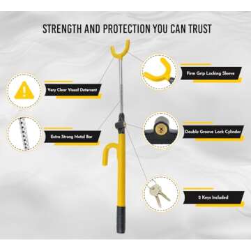 Ultra Secure Steering Wheel Lock for Cars and Trucks