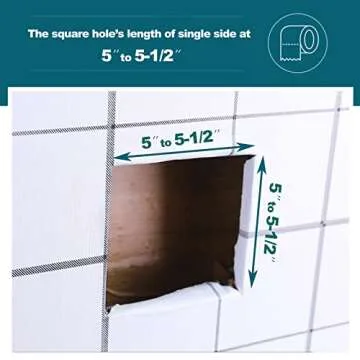 POKIM Matte Black Recessed Toilet Paper Holder/Tissue Paper Holder Stainless Steel Toilet Paper Holder in Wall for Bathroom Accessories Rear Mounting Bracket Included