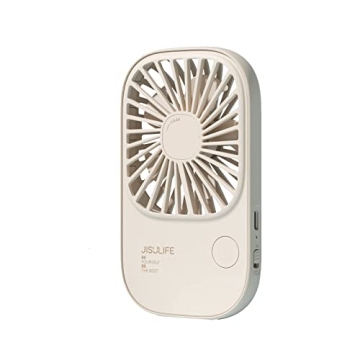 JISULIFE Handheld Mini Lash Fan with Bracket - USB Rechargeable, 3 Speeds, Portable for Women & Trav...