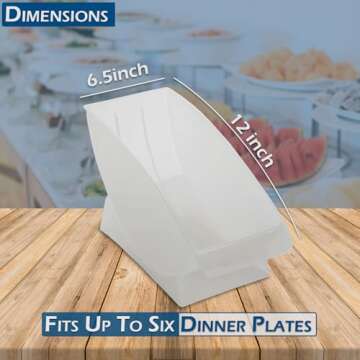 Home-X 11-Inch Plate Organizer - Kitchen Cabinets Space Saver for Easy Storage