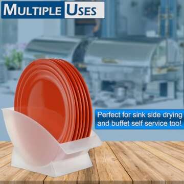 Home-X 11-Inch Plate Organizer for Small Kitchen Spaces