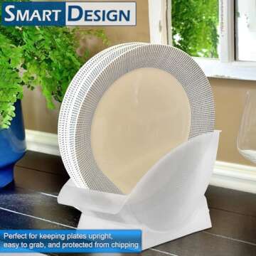 Home-X 11-Inch Plate Organizer for Small Kitchen Spaces